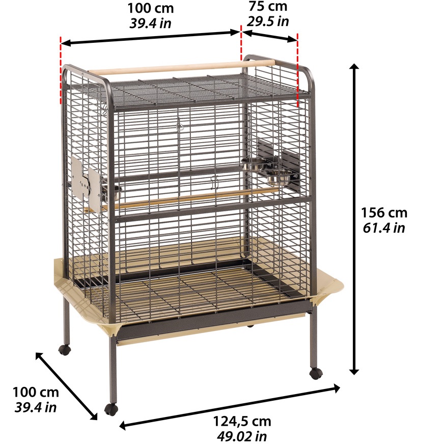 FERPLAST Expert Silver Black Профессиональная клетка для попугаев6