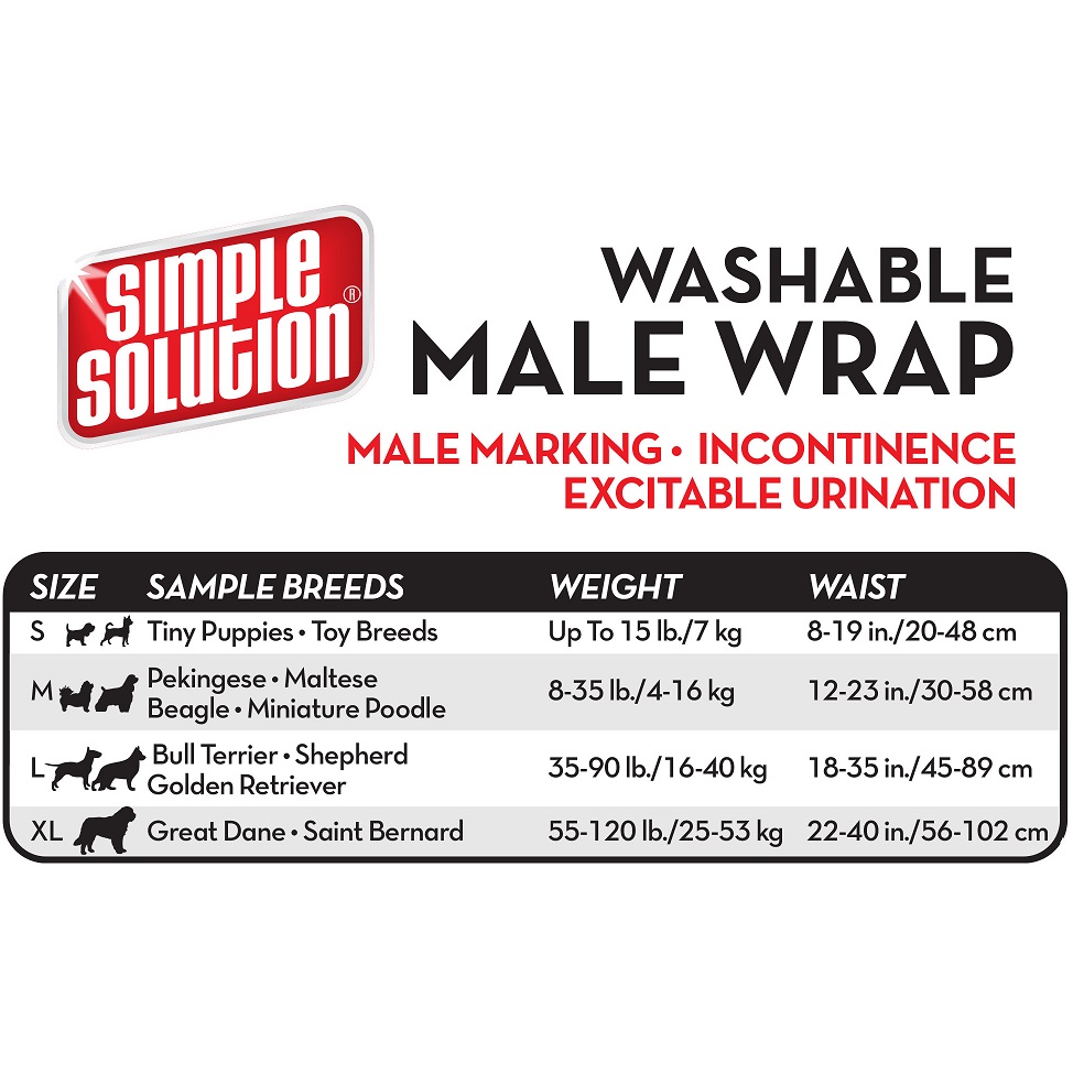 SIMPLE SOLUTION Washable Male Wrap Гигиеническая подкладка-протектор для кобелей7