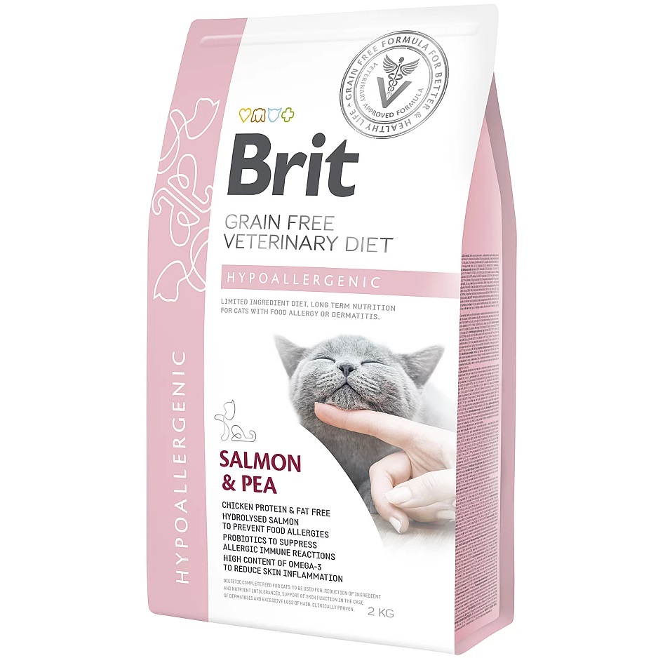 BRIT VetDiets Cat Hypoallergenic Сухой корм для котов с пищевой аллергией (с лососем)0