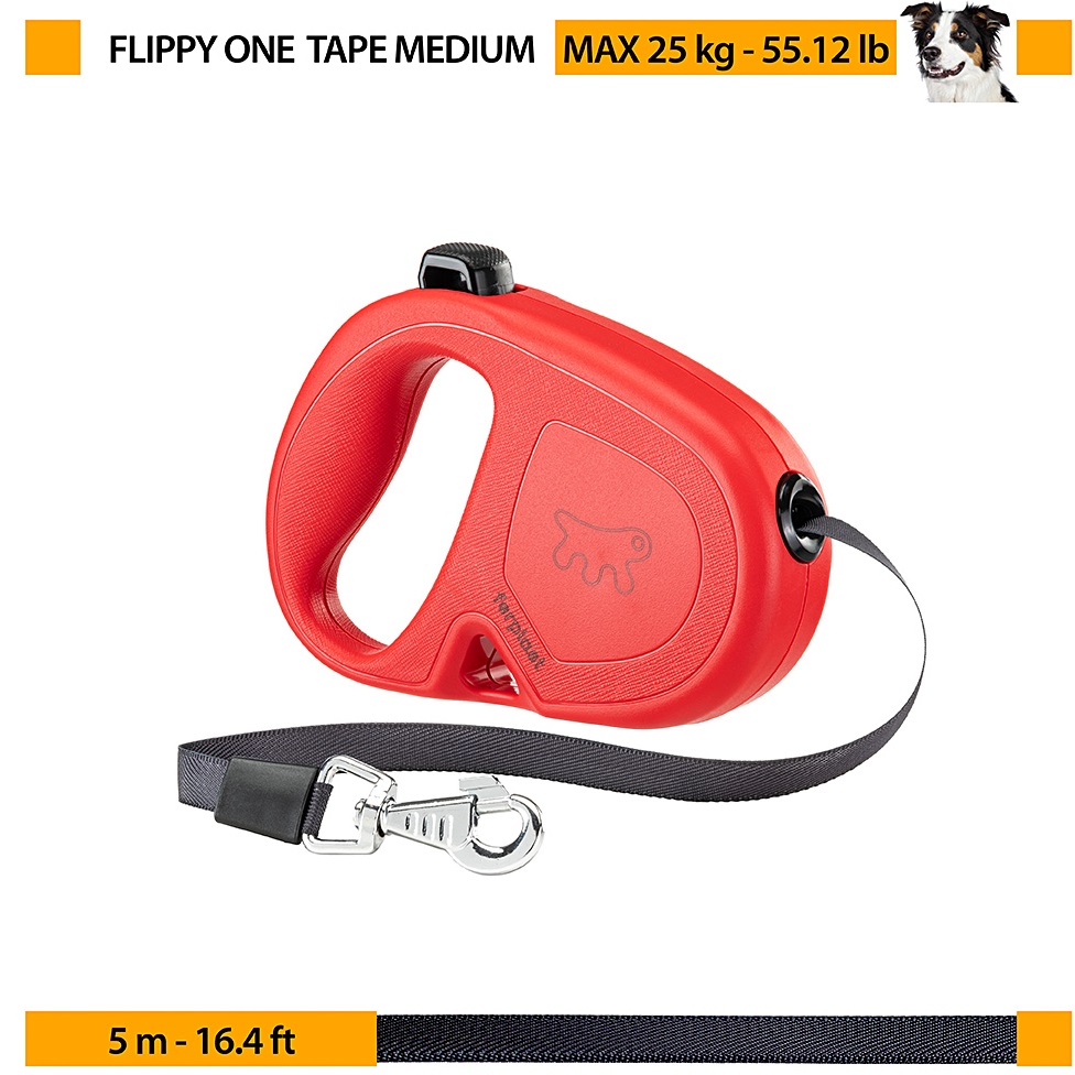 FERPLAST Flippy One Tape Medium Поводок-рулетка для собак с лентой3