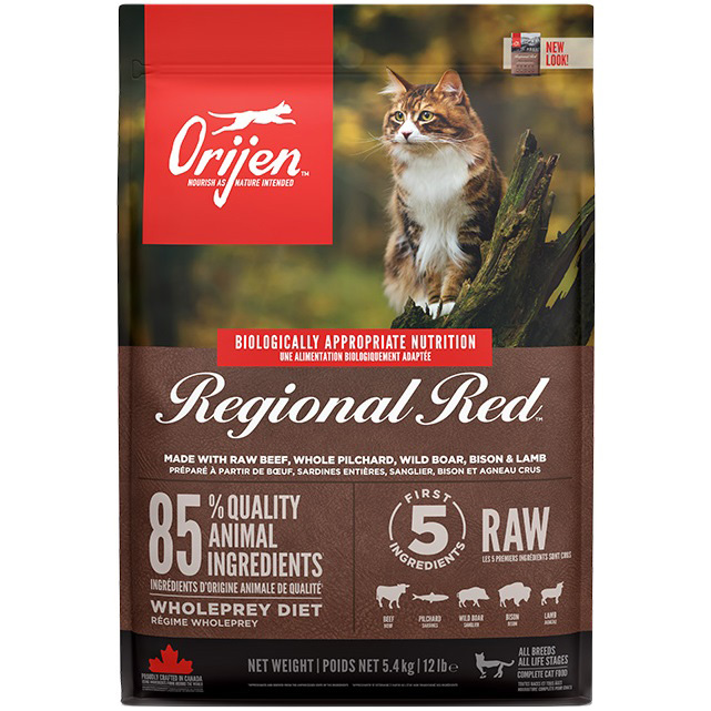 ORIJEN Regional Red Cat Сухой корм для котов всех пород и стадий жизни (говядина, бизон, ягненок, сардин)0