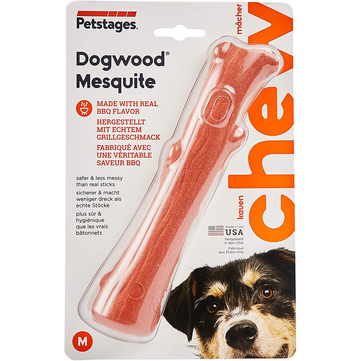 PETSTAGES Mesquite Dogwood Іграшка для собак Гілка (з ароматом барбекю)2