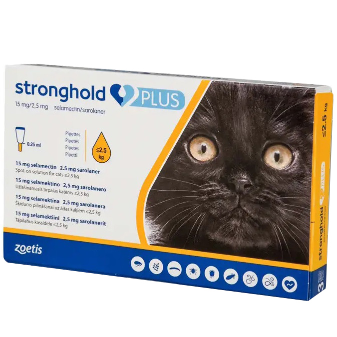 ZOETIS Stronghold Plus Краплі на холку для котів0