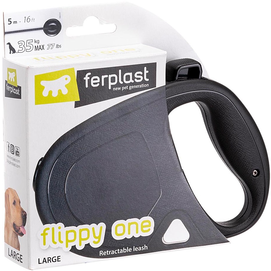 FERPLAST Flippy One Cord Large Повідець-рулетка для собак зі шнуром7