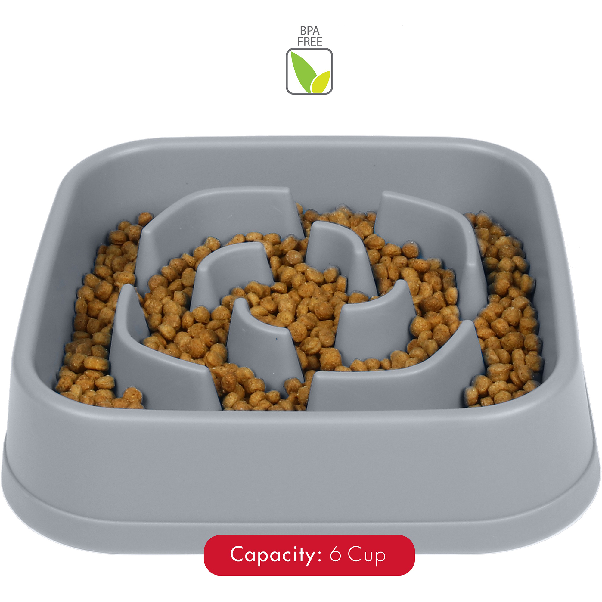 DEXAS Slow Maze Feeder Silicone 6 cup Миска силіконова квадратна для повільного годування1