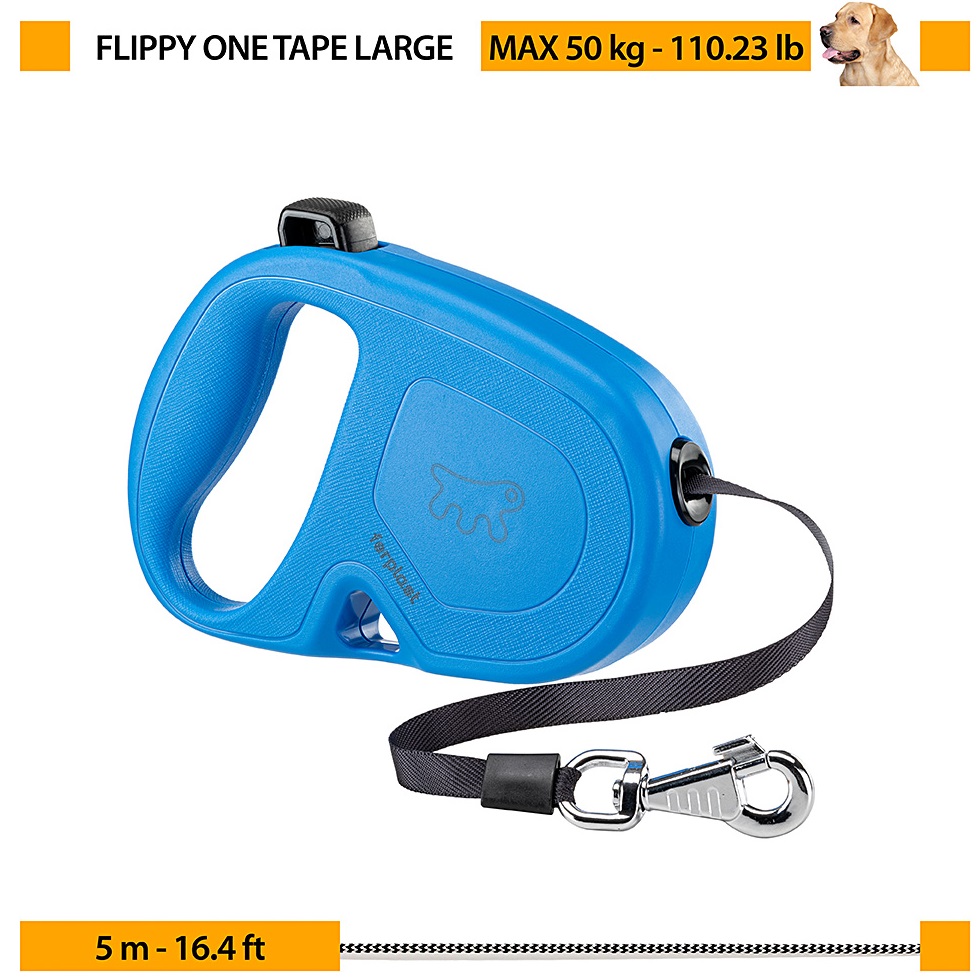 FERPLAST Flippy One Tape Medium Повідець-рулетка для собак зі стрічкою3