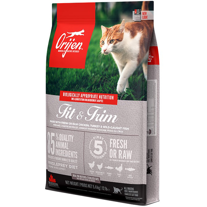 ORIJEN Fit and Trim Cat Сухий корм для дорослих котів всіх порід для підтримки здорової ваги (курка, оселедець, індичка)2