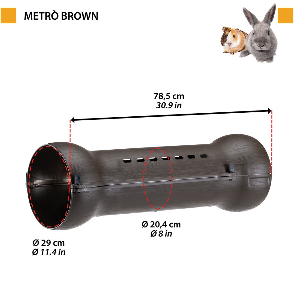 FERPLAST Metrò Tunnel Модульный туннель для кроликов и мелких животных6