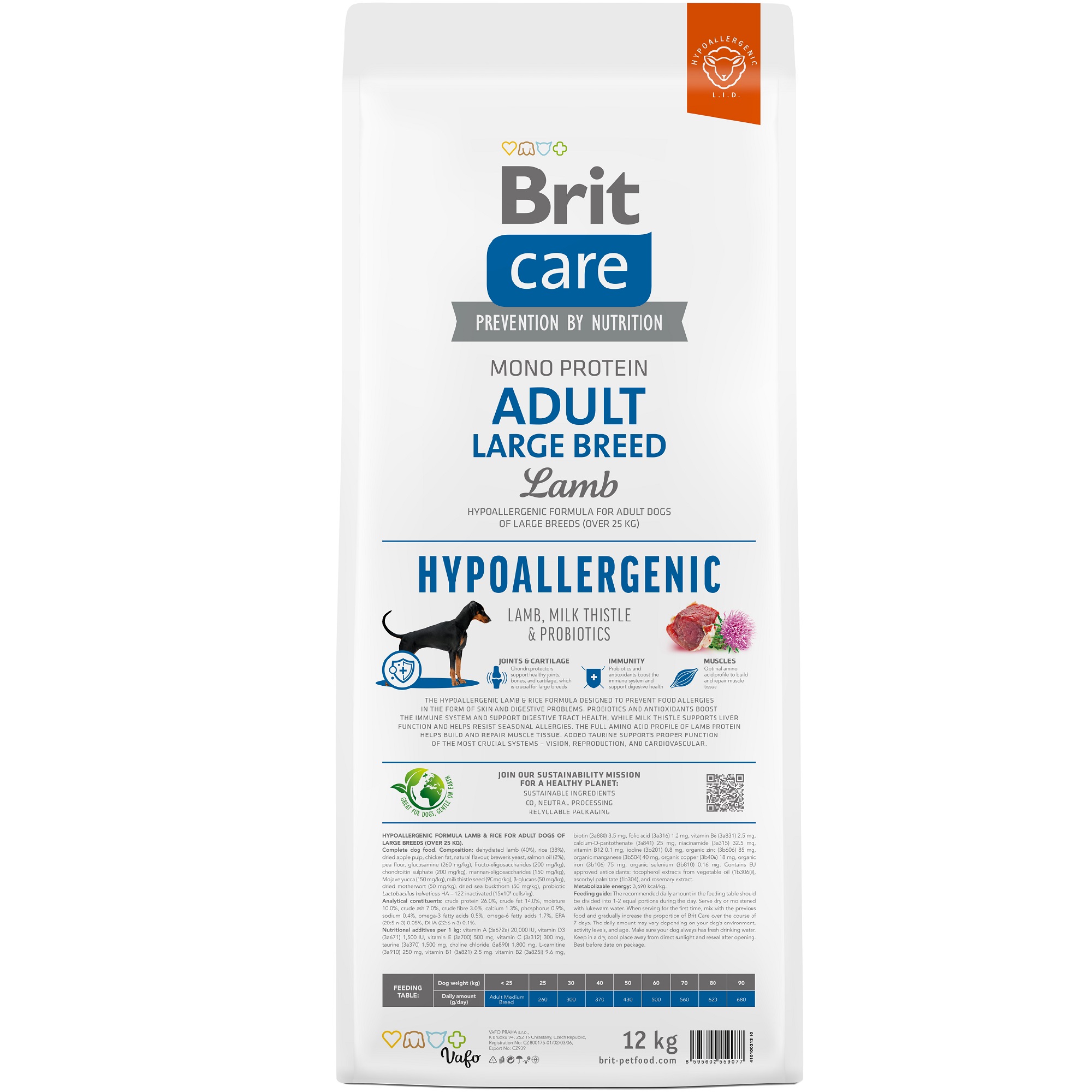 BRIT CARE Hypoallergenic Adult Large Breed Сухий гіпоалергенний корм для дорослих собак великих порід (Ягня)5