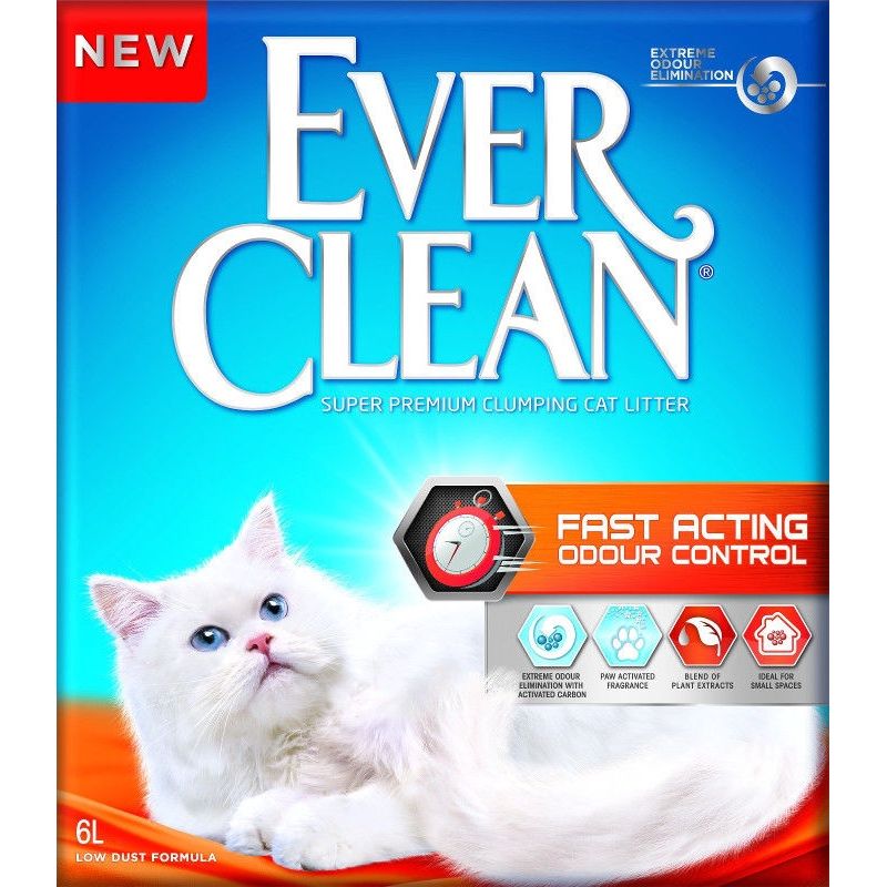 EVERCLEAN Fast Acting Odour Control Наполнитель бентонитовый для кошачьих туалетов0