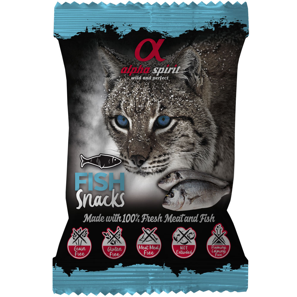 ALPHA SPIRIT Cat Snacks Fish Полувлажное лакомство для котов (Рыба)0