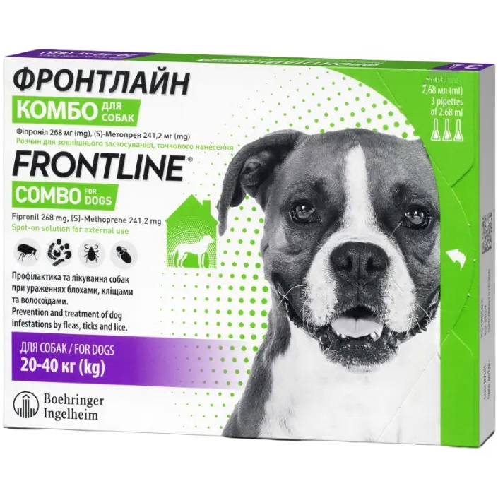 Boehringer Ingelheim Frontline Combo spot-on капли для собак от блох и клещей2