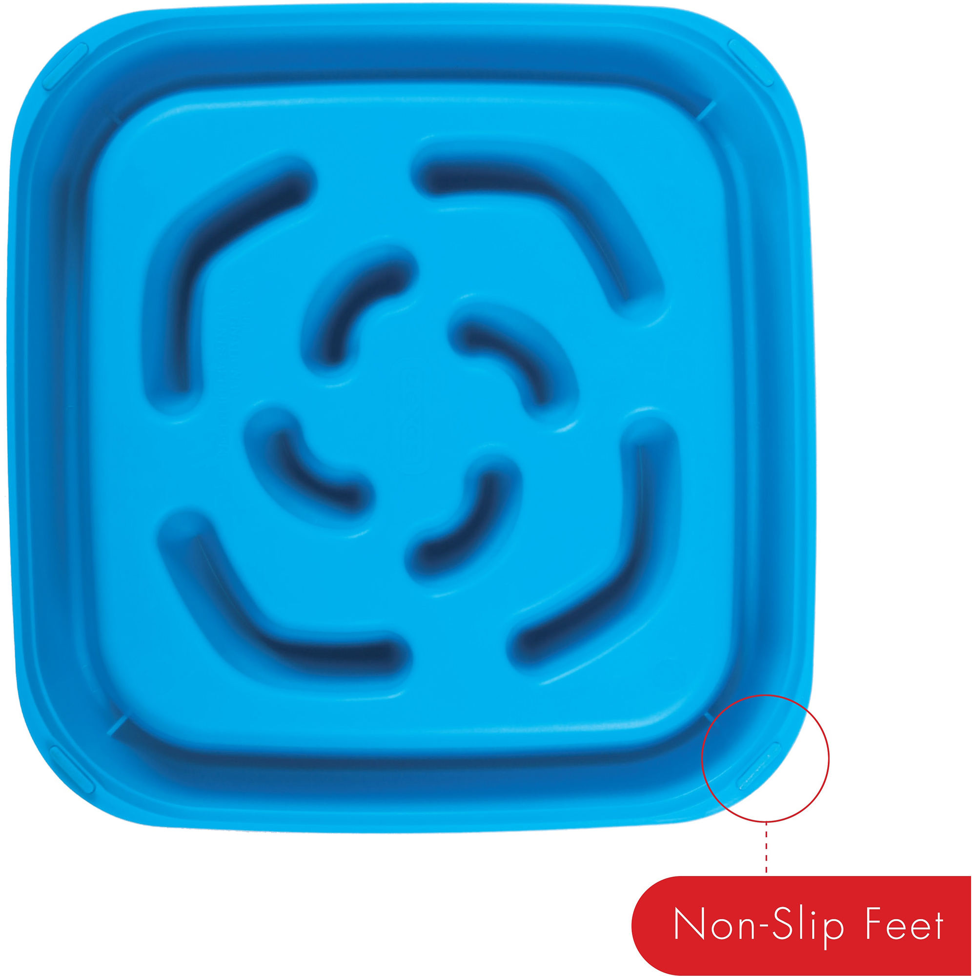 DEXAS Slow Maze Feeder Silicone 6 cup Миска силиконовая квадратная для медленного кормления3