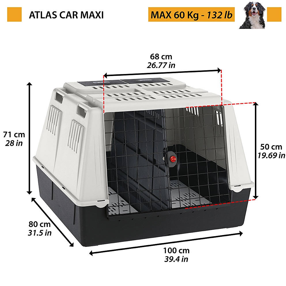 FERPLAST Atlas Car Grey Автомобильная переноска для собак10