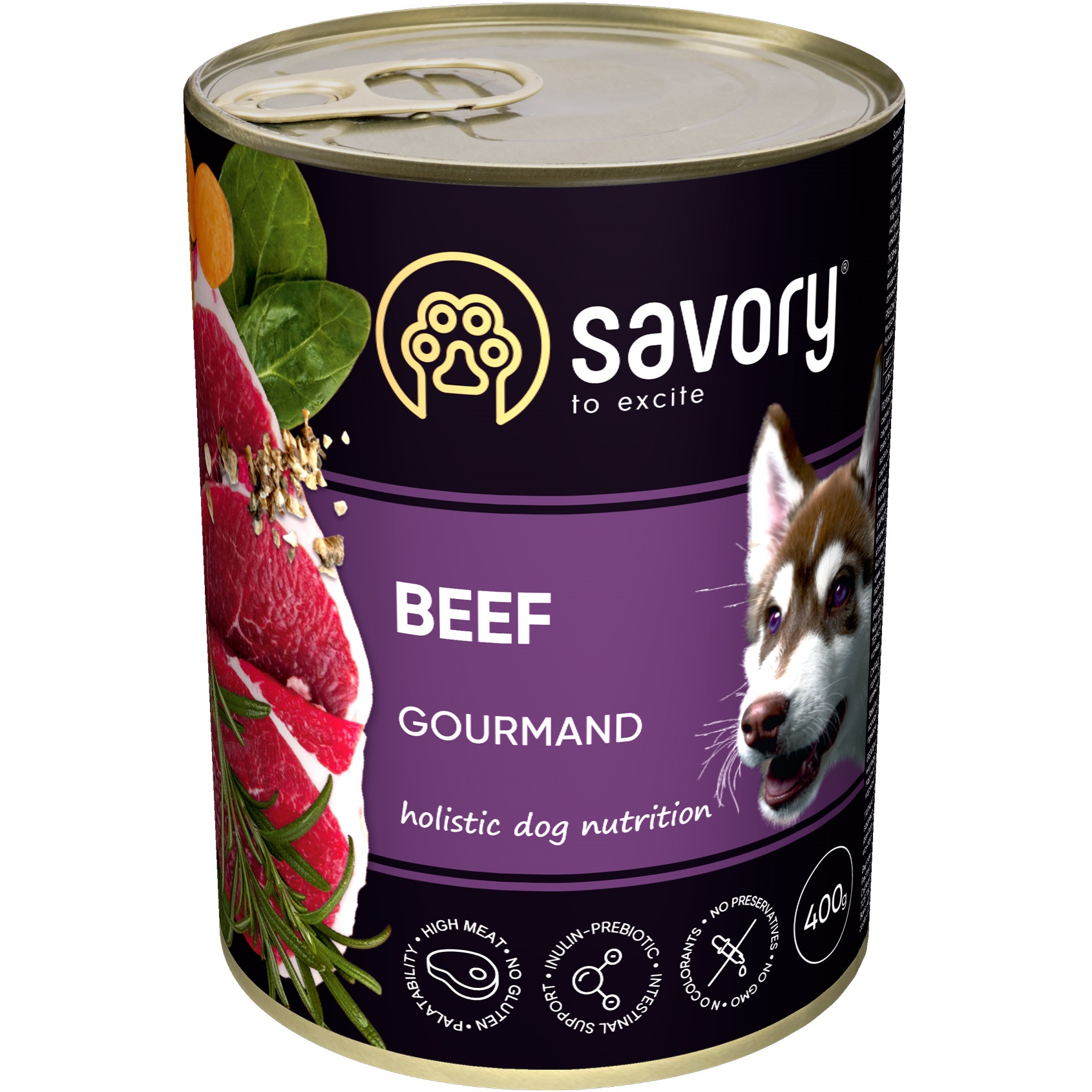 Savory Dog Gourmand Вологий корм для дорослих собак (Яловичина)0