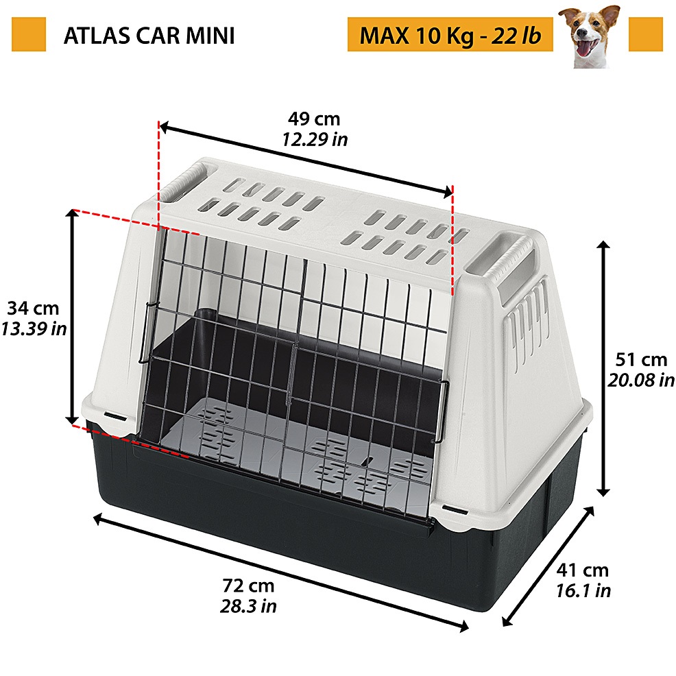 FERPLAST Atlas Car Grey Автомобильная переноска для собак8