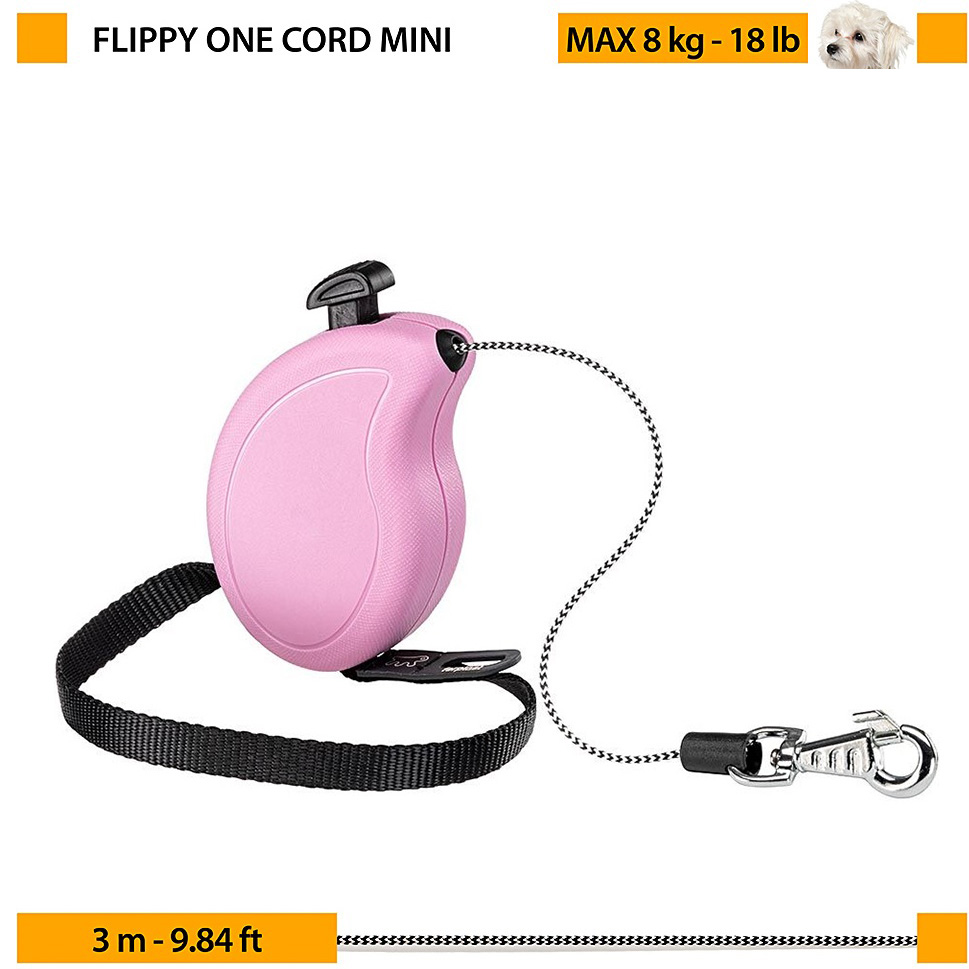 FERPLAST Flippy One Cord Mini Поводок-рулетка для собак со шнуром5