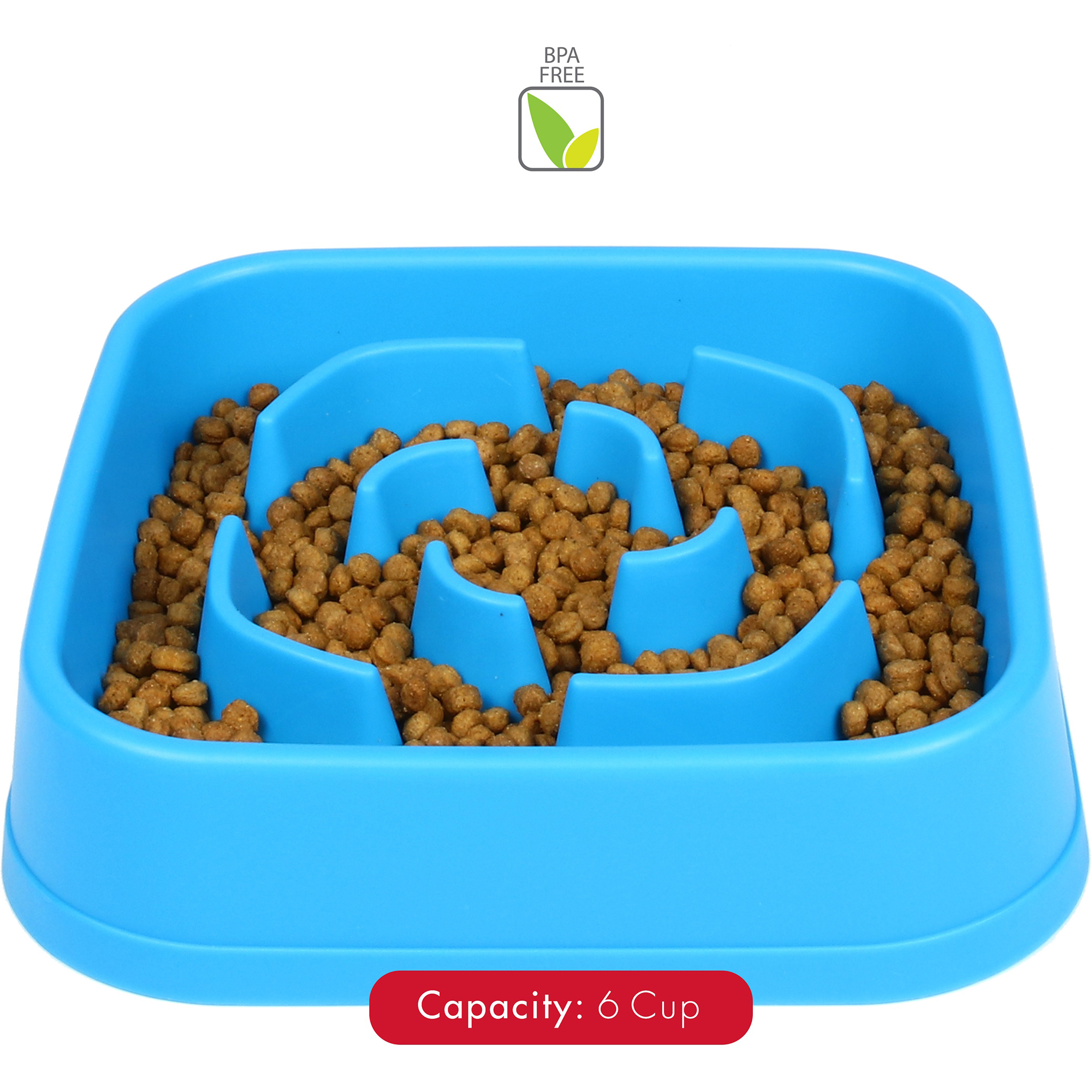 DEXAS Slow Maze Feeder Silicone 6 cup Миска силіконова квадратна для повільного годування2