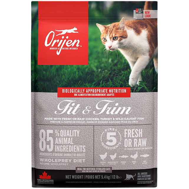 ORIJEN Fit and Trim Cat Сухий корм для дорослих котів всіх порід для підтримки здорової ваги (курка, оселедець, індичка)1