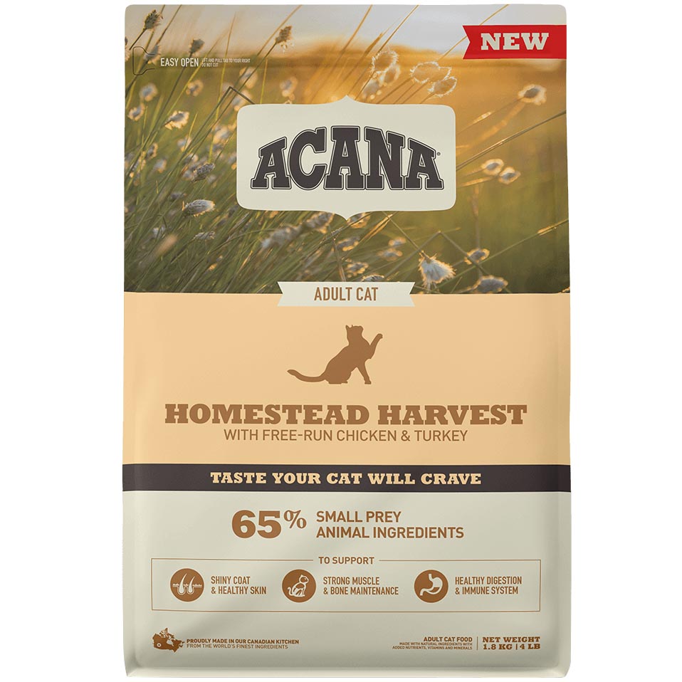 ACANA Homestead Harvest Cat Сухий корм для дорослих котів (з куркою та індичкою)0