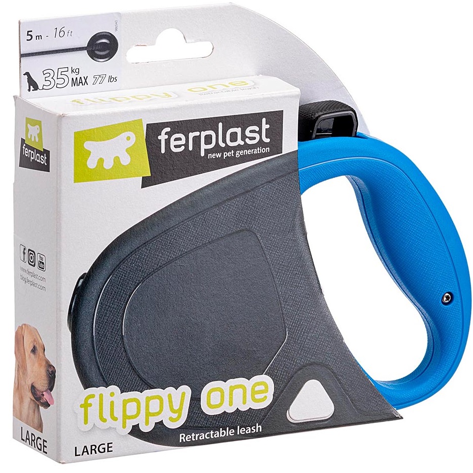 FERPLAST Flippy One Cord Large Повідець-рулетка для собак зі шнуром7