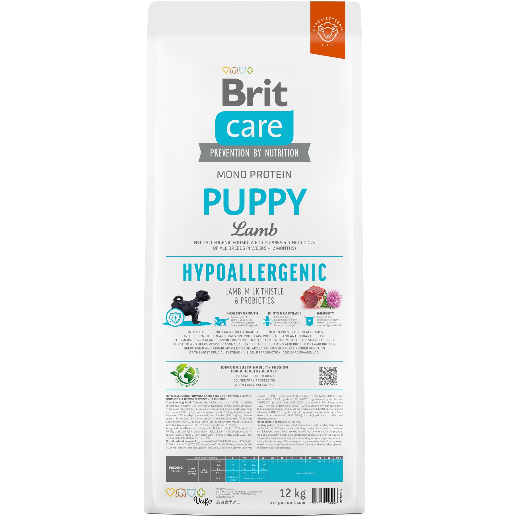 BRIT CARE Dog Hypoallergenic Puppy Сухой корм для щенков всех пород (Ягненок)2