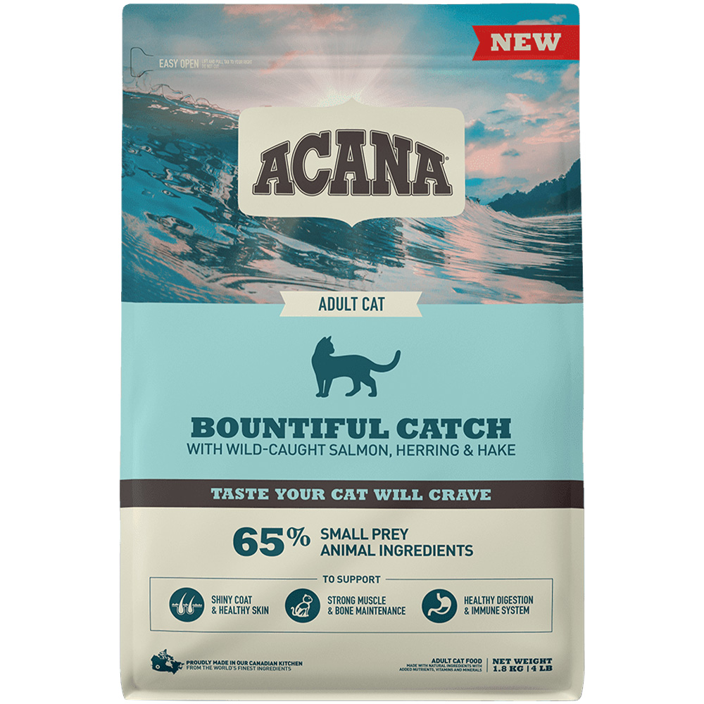 ACANA Bountiful Catch Cat Сухий корм для дорослих котів (лосось, оселедець, хек)0