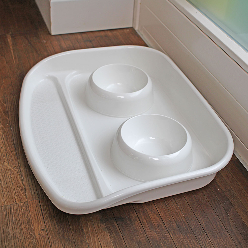 FERPLAST Lindo Tray & Bowls Пластикова таця з мисками для котів та собак9