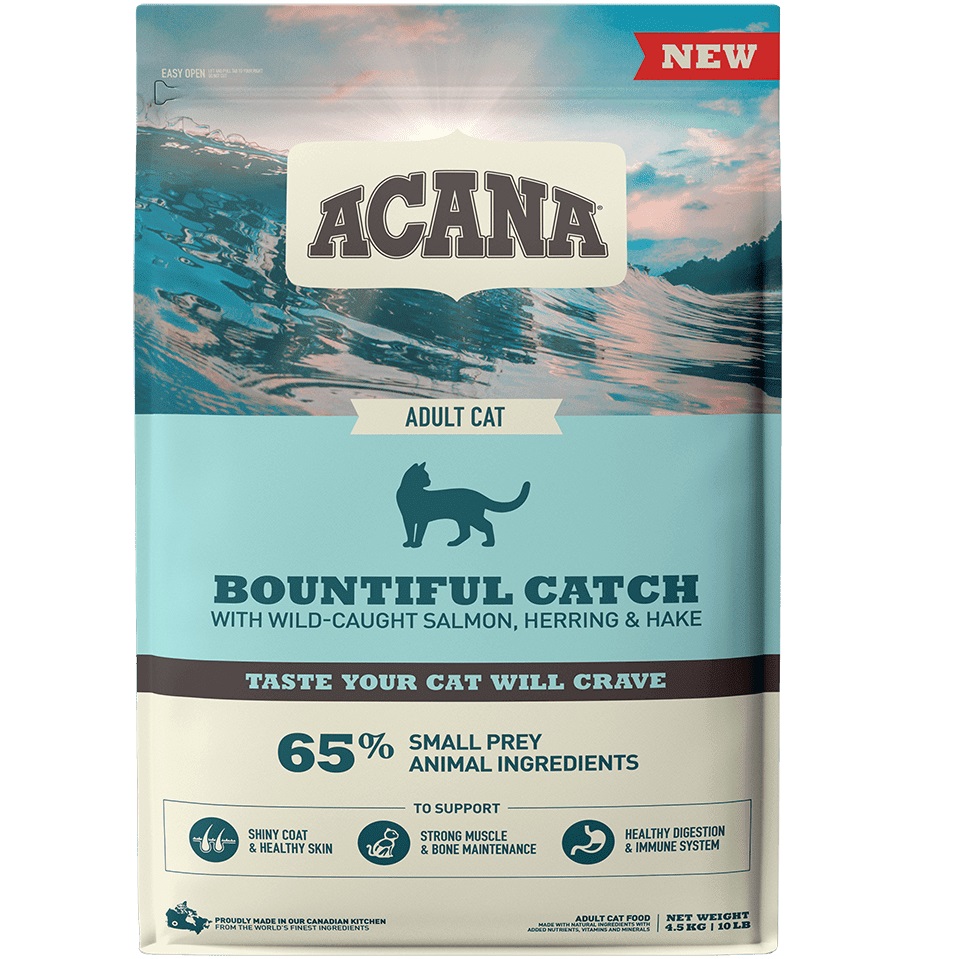 ACANA Bountiful Catch Cat Сухой корм для взрослых котов (лосось, сельдь, хек)0