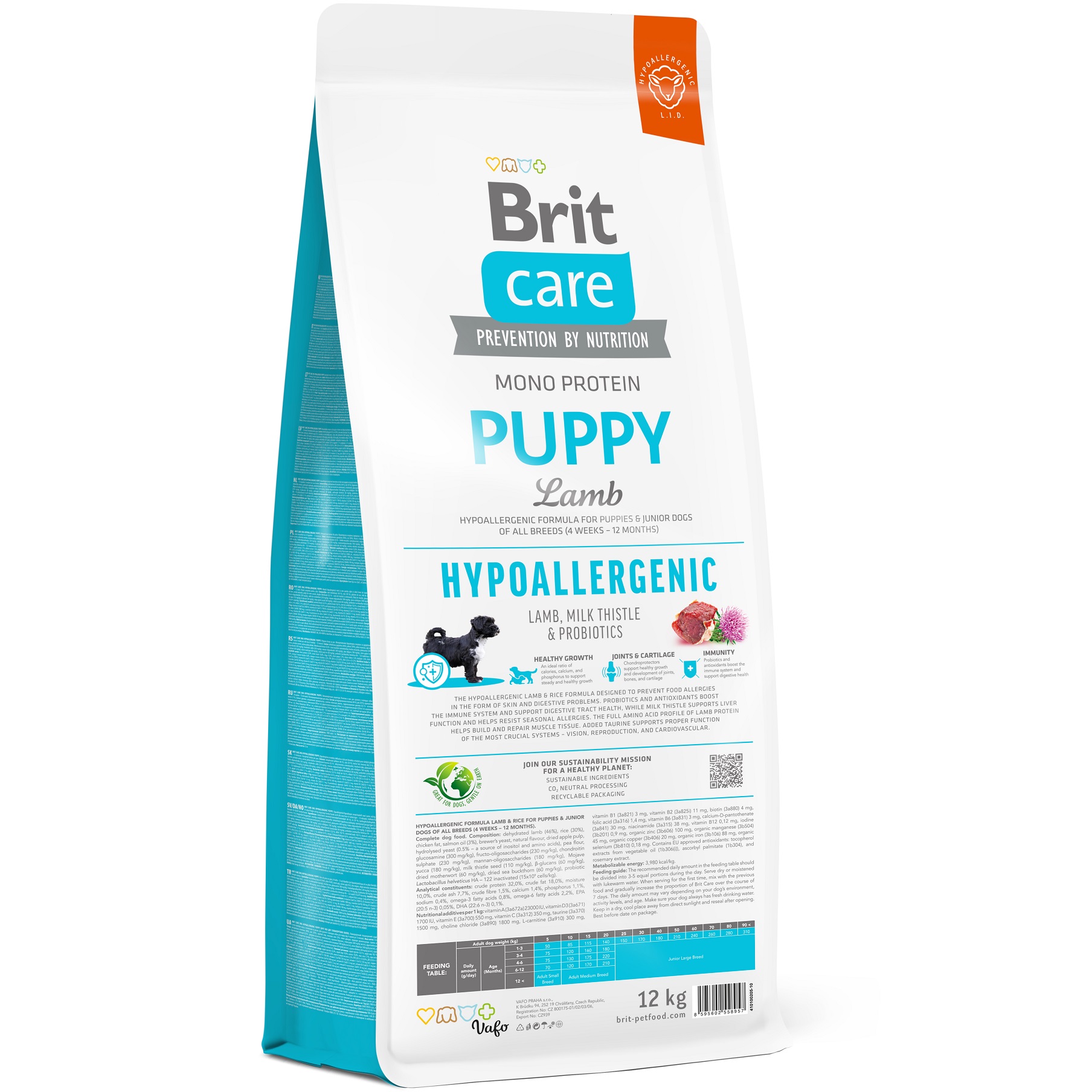 BRIT CARE Dog Hypoallergenic Puppy Сухий корм для цуценят всіх порід (Ягня)3