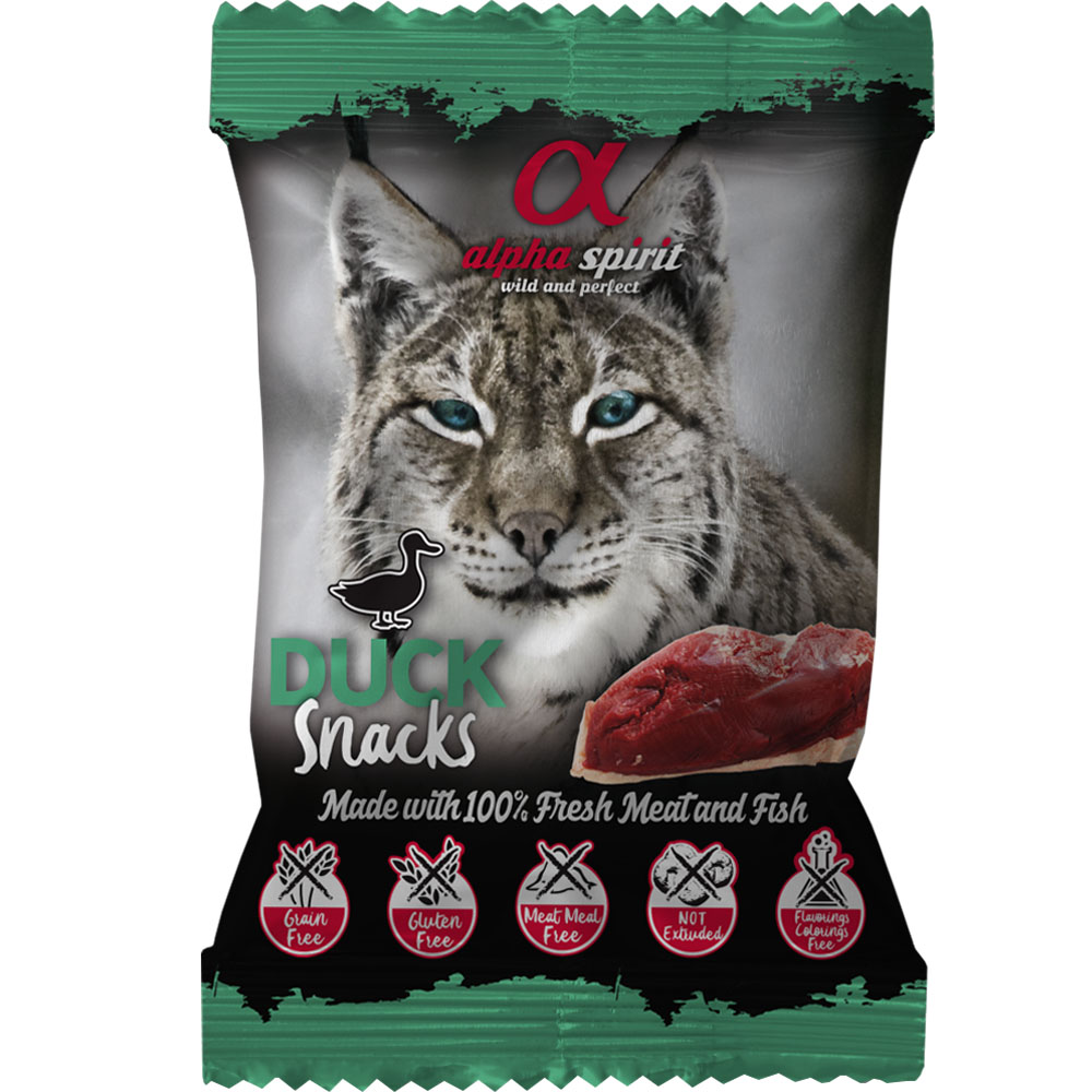 ALPHA SPIRIT Duck Snacks for Cat Напіввологі ласощі для котів (Качка)0