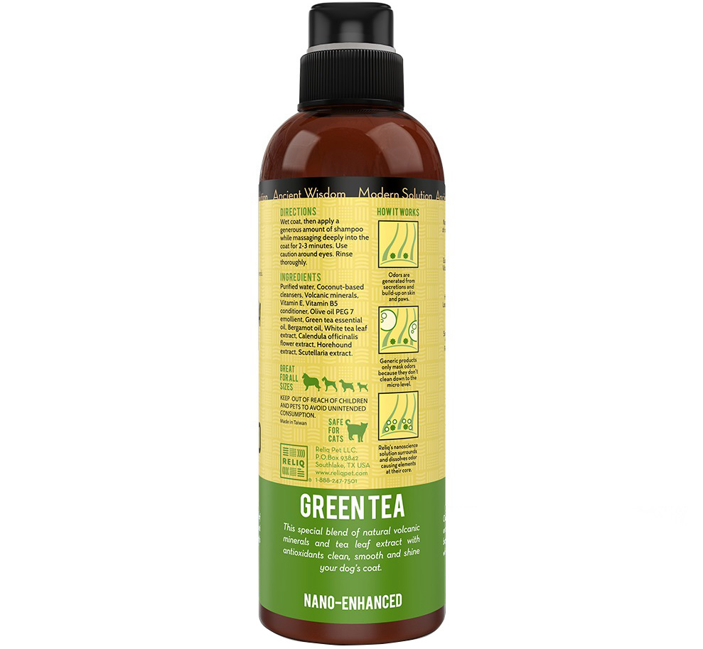 RELIQ Mineral Spa Green Tea Shampoo Шампунь для собак с маслом зеленого чая1