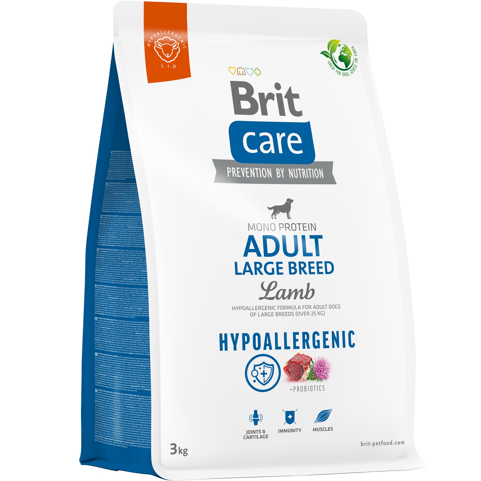 BRIT CARE Hypoallergenic Adult Large Breed Сухой гипоаллергенный корм для взрослых собак больших пород (Ягненок)0