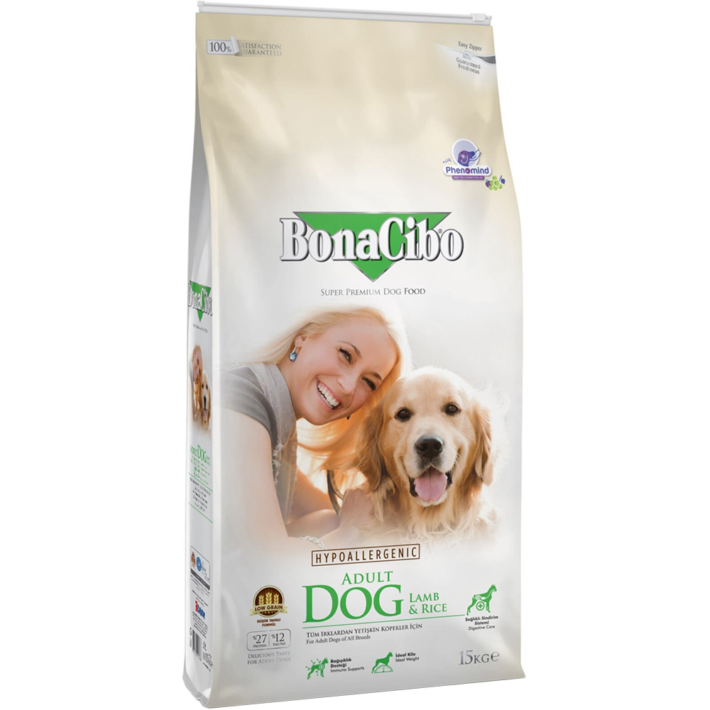 BONACIBO Adult Dog Lamb&Rice Сухий корм для собак всіх порід (Ягня і рис)0