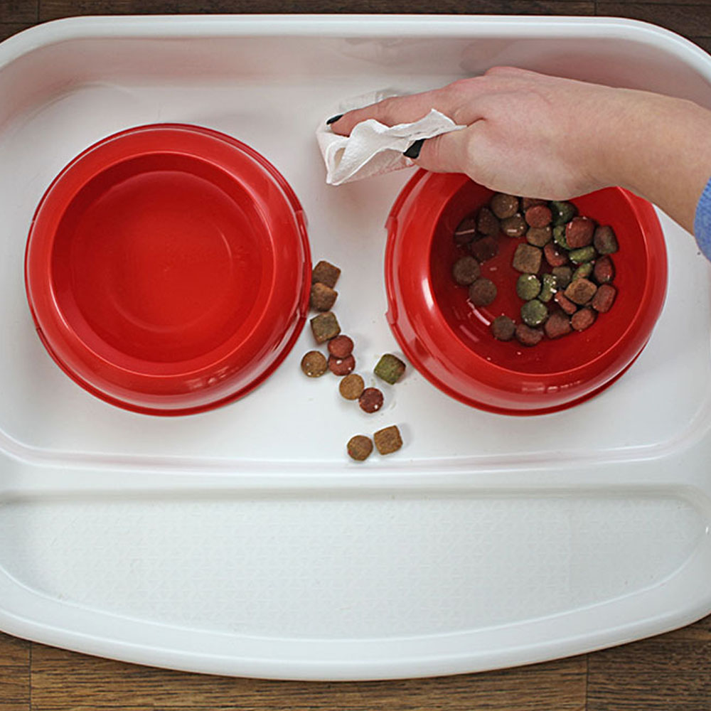 FERPLAST Lindo Tray & Bowls Пластикова таця з мисками для котів та собак2