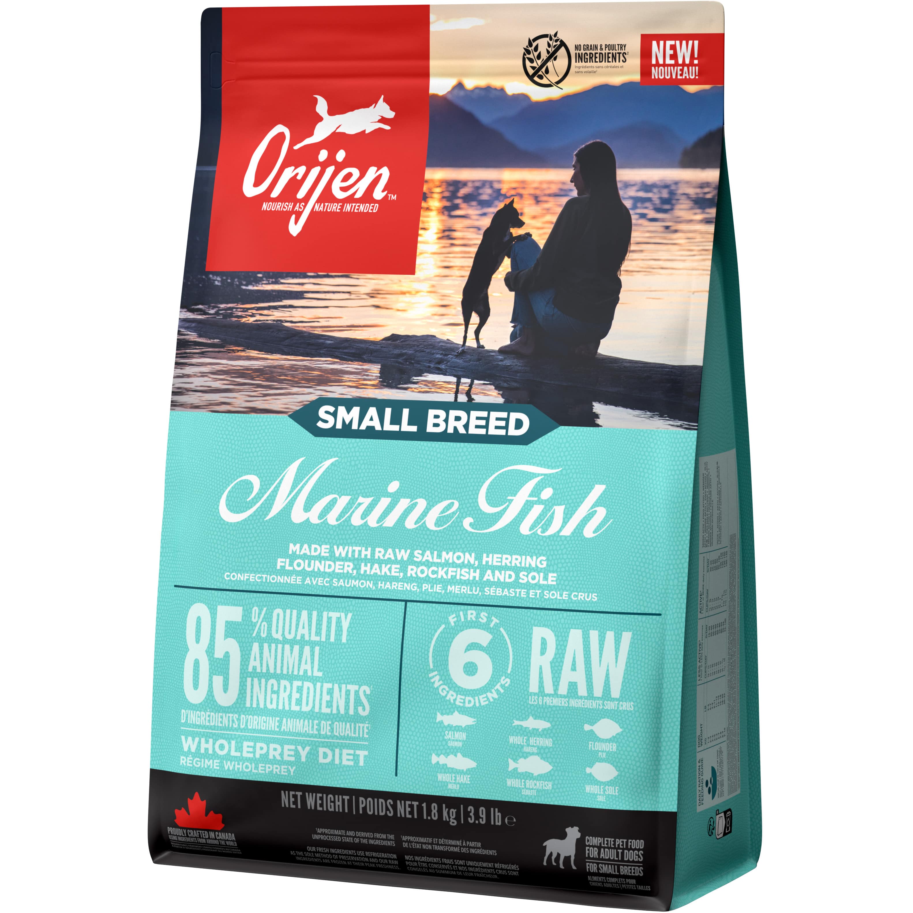 ORIJEN Small Breed Marine Fish Сухий корм для собак малих порід (лосось, оселедець, камбала)1