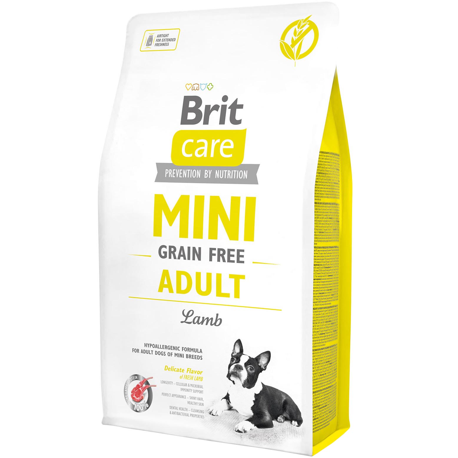 BRIT CARE GF Mini Adult Lamb Сухой гипоаллергенный корм для собак малых пород (Ягненок)0