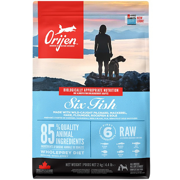 ORIJEN 6 Fish Dog Сухой корм для собак всех пород и возрастов (сардина, макрель, хек, камбала)0