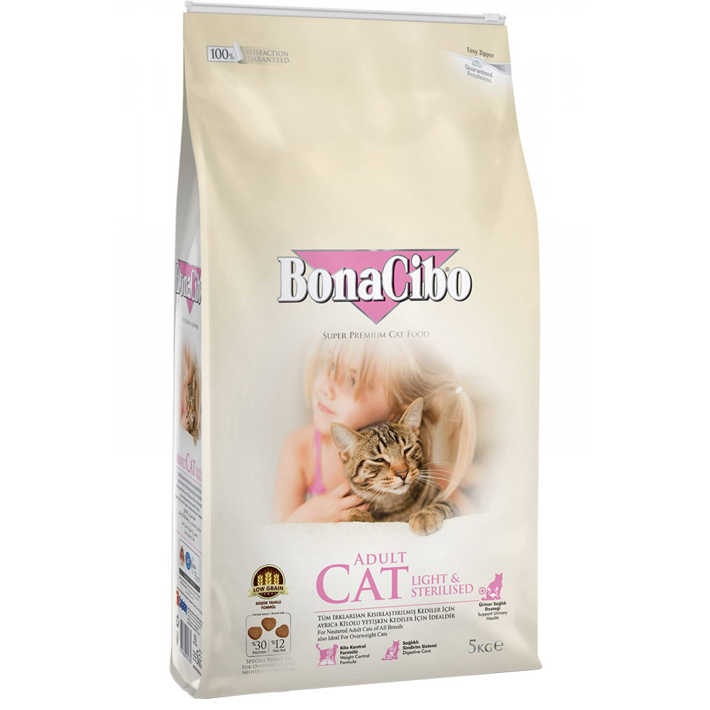 BONACIBO Adult Cat Light&Sterilized Сухий корм для дорослих стерилізованих котів (з куркою)0