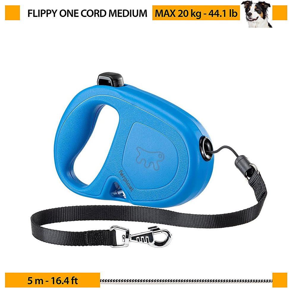 FERPLAST Flippy One Cord Medium Повідець-рулетка для собак зі шнуром5