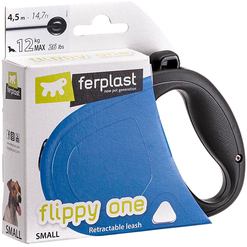 FERPLAST Flippy One Cord Small Повідець-рулетка для собак зі шнуром6