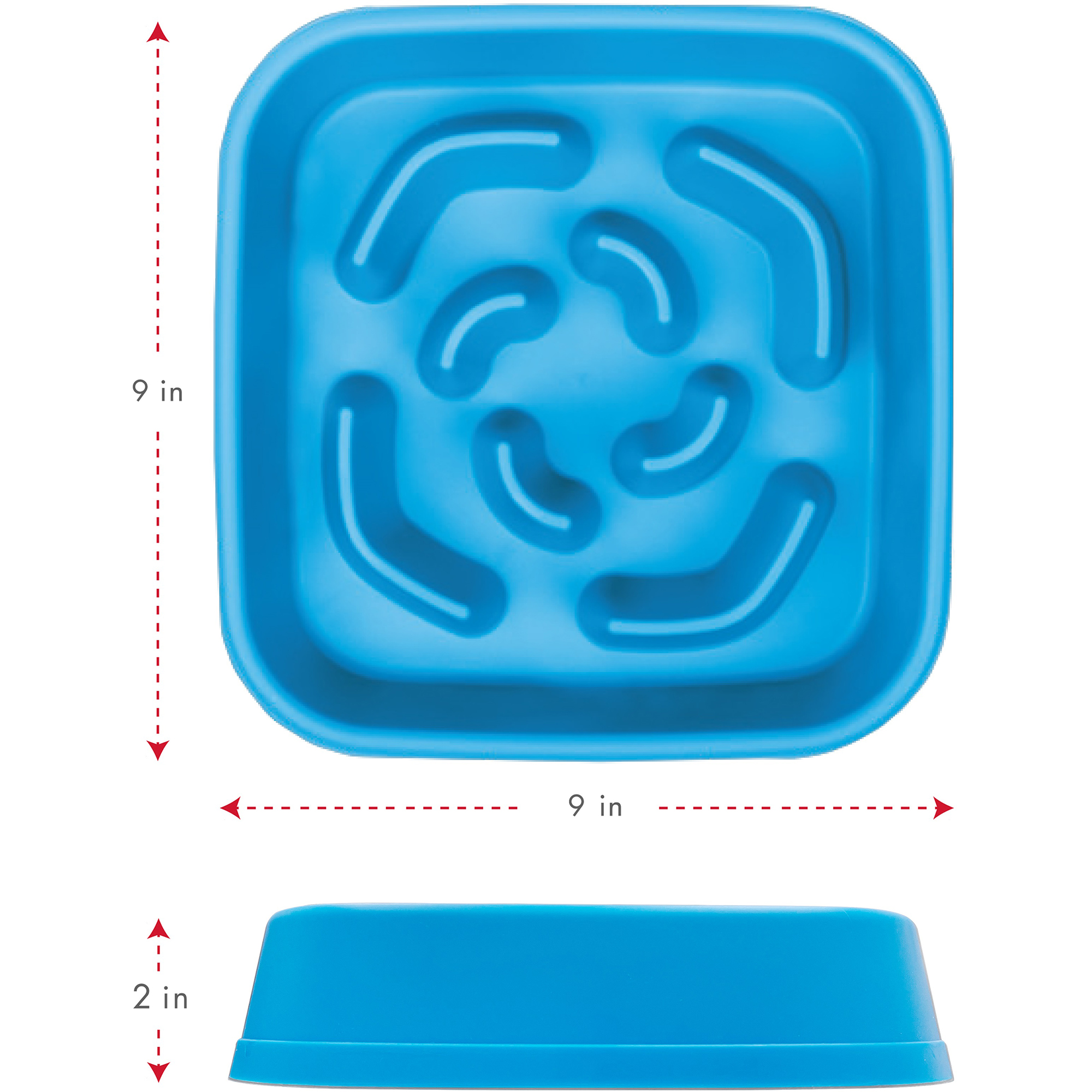 DEXAS Slow Maze Feeder Silicone 6 cup Миска силиконовая квадратная для медленного кормления4