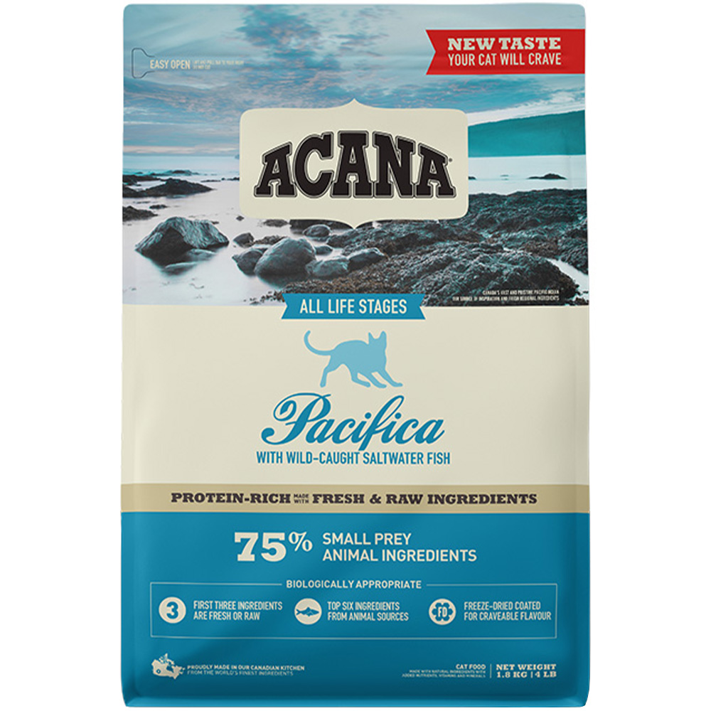 ACANA Pacifica Cat Сухой корм для котов всех пород и стадий жизни (селедка, макрель, камбала)0