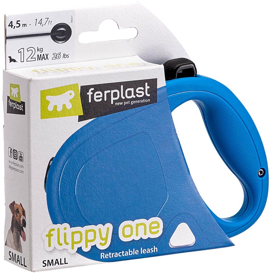 FERPLAST Flippy One Cord Small Поводок-рулетка для собак со шнуром6