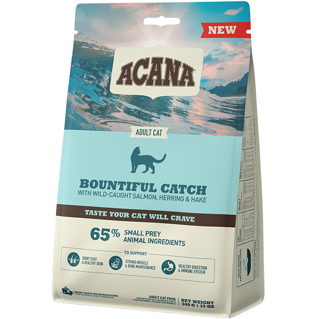 ACANA Bountiful Catch Cat Сухой корм для взрослых котов (лосось, сельдь, хек)0