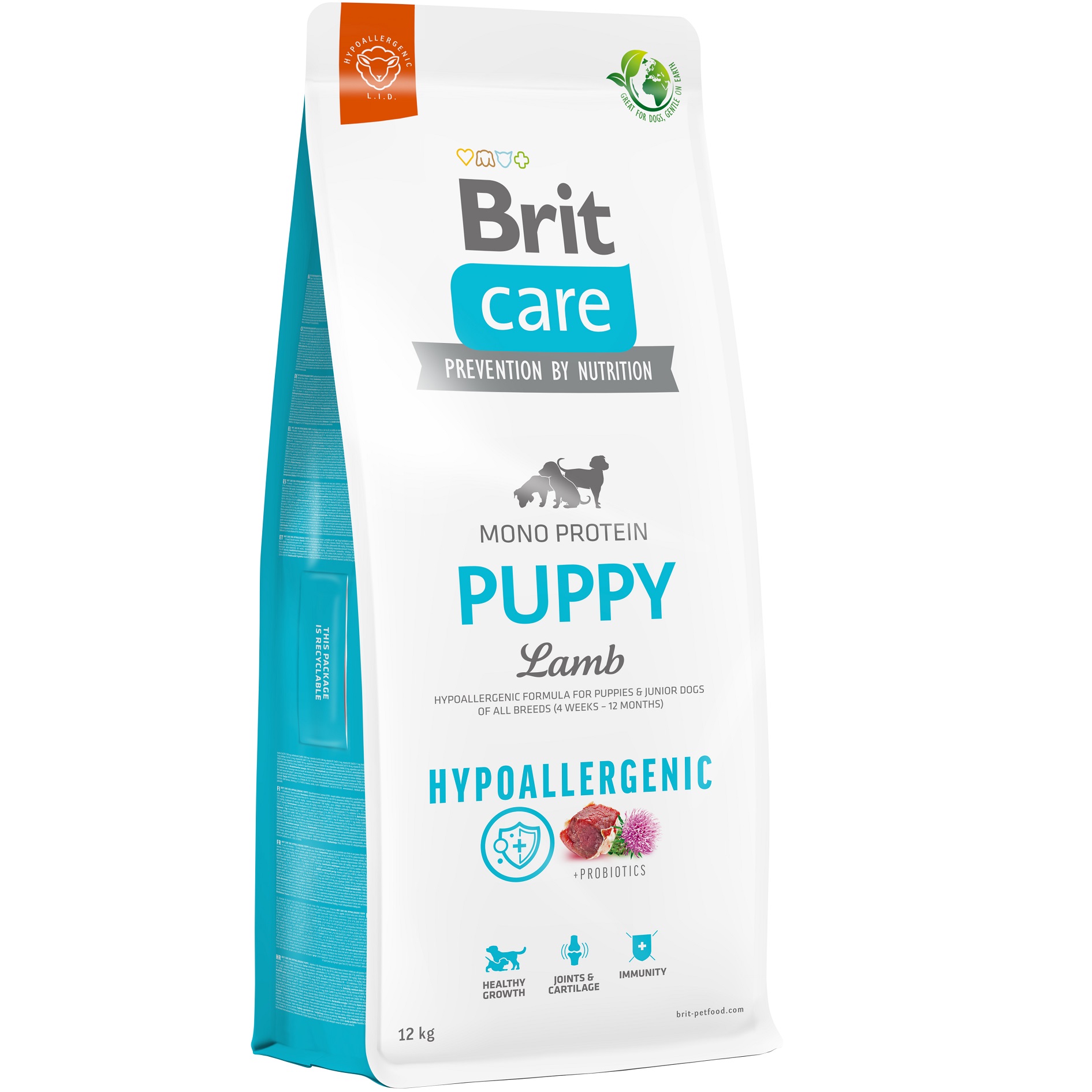 BRIT CARE Dog Hypoallergenic Puppy Сухой корм для щенков всех пород (Ягненок)0