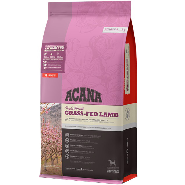 ACANA Grass-Fed Lamb Сухий гіпоалергенний корм для собак всіх порід та вікових категорій (з ягням)0