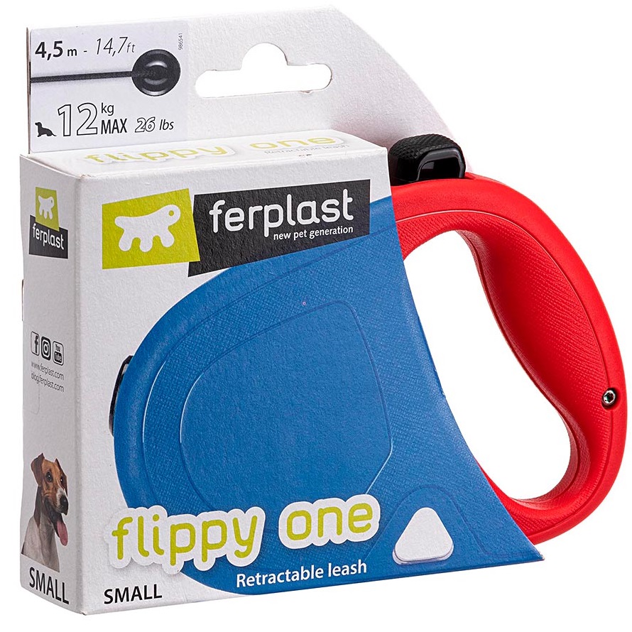 FERPLAST Flippy One Cord Small Поводок-рулетка для собак со шнуром6