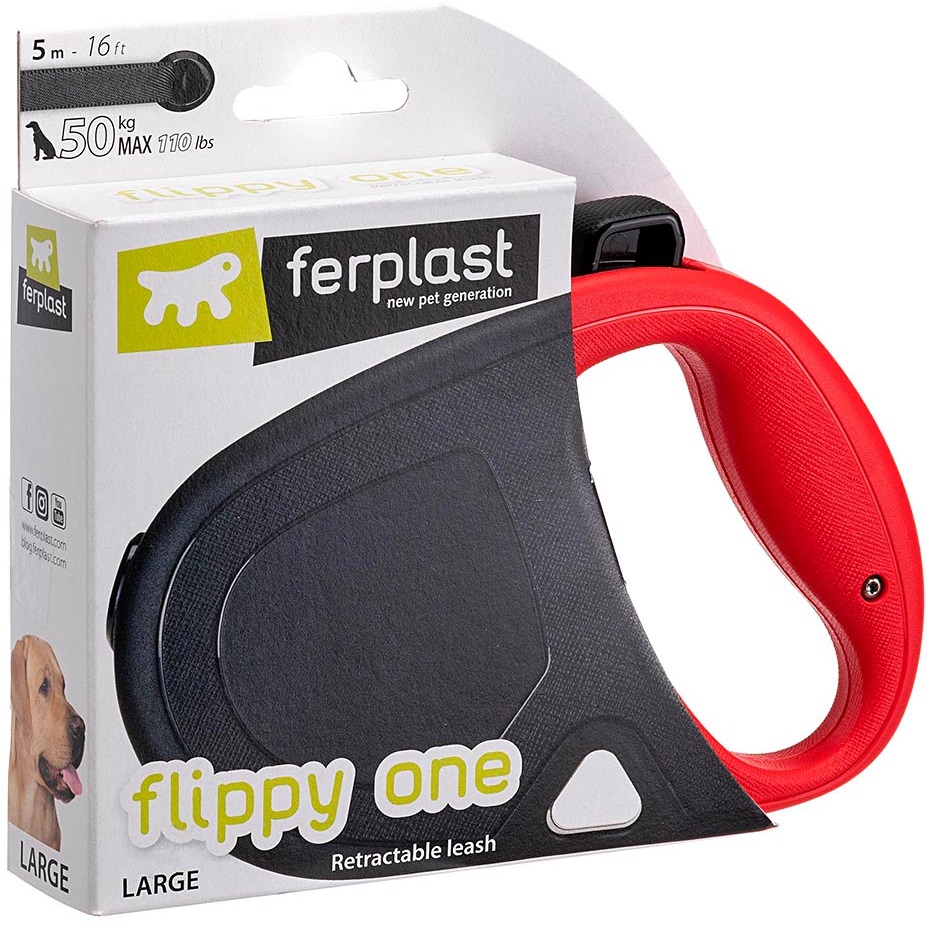 FERPLAST Flippy One Tape Large Рулетка для собак с лентой6