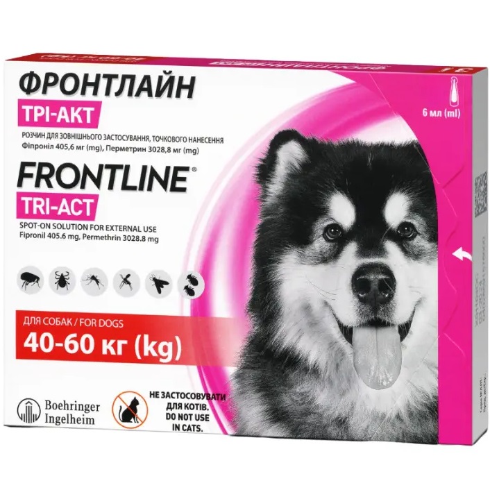 Boehringer Ingelheim Frontline Tri-ACT Капли для собак от блох и клещей1